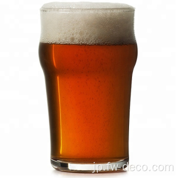 カスタムロゴ安価なクリアノンティックビールガラスカップ